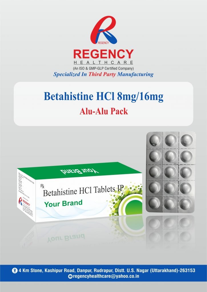 Betahistine HCl 8/16mg. - Rgency Healthcare